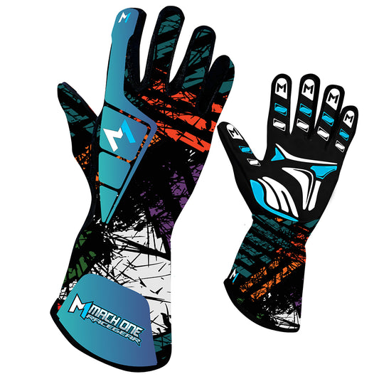 Kart & Sim Racing Gloves - Shattered