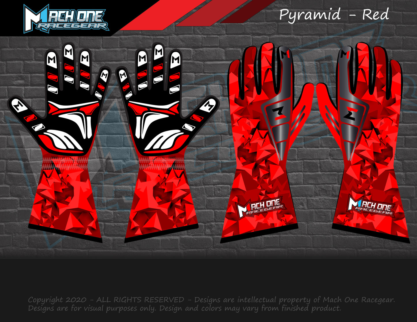 Kart & Sim Racing Gloves - Pyramid